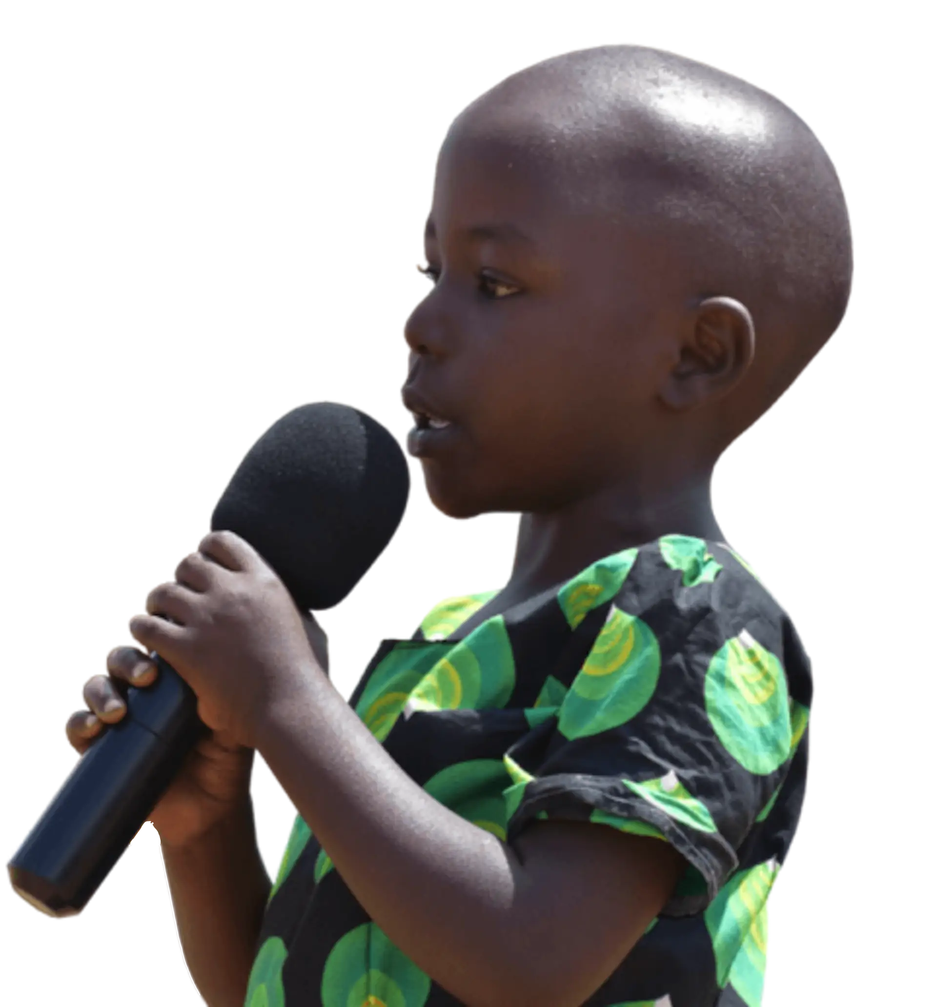 Sauti Kuu Foundation Child with mike